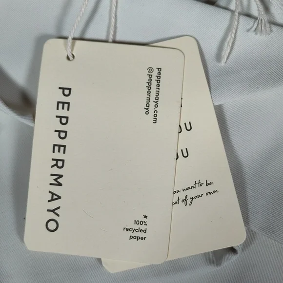 NEW Peppermayo Cyra wrap top in ivory L - Picture 10 of 11